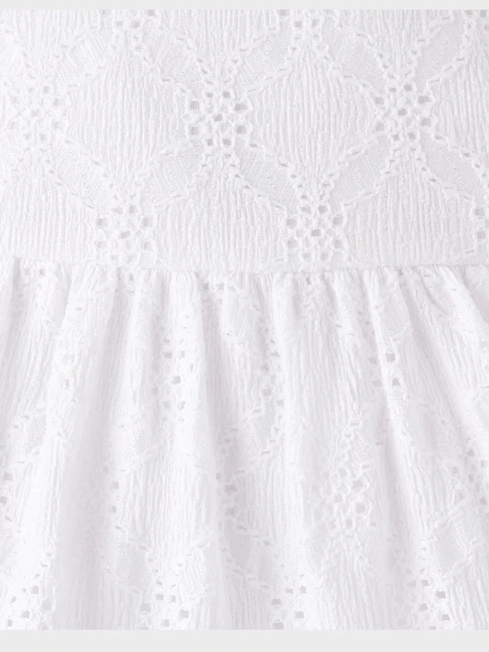Children’s Place Eyelet Bow Back Dress White XXL (16) NWT
